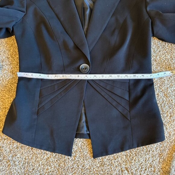 Tribal Suit Jacket Blazer double breasted black one button front embellishment - Picture 10 of 12